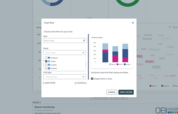 Chart filtering